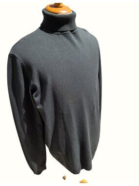 XRay Jeans Olive Green Turtleneck Sweater Men XL/3XL Lightweight Viscose Blnd NE